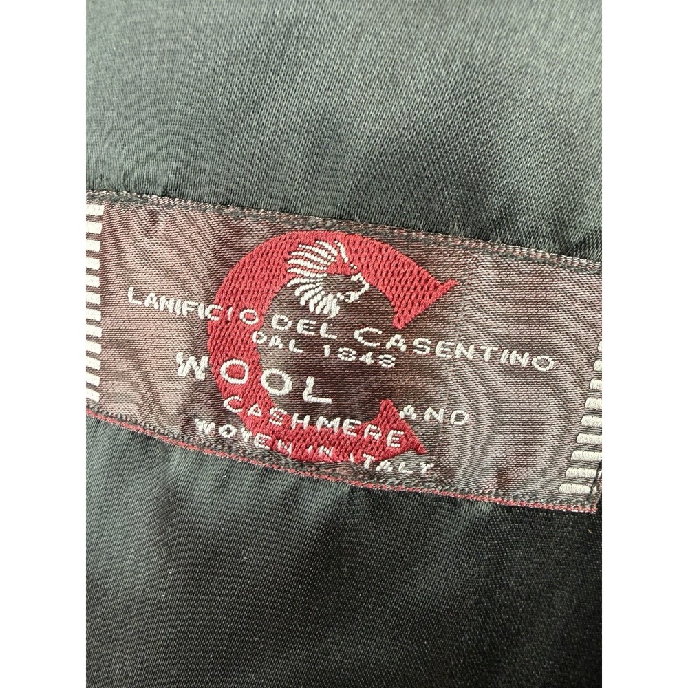 Battaglia Lanificio Wool & Cashmere Men's Long Coat Black Made in Italy Size 44S - Picture 5 of 12